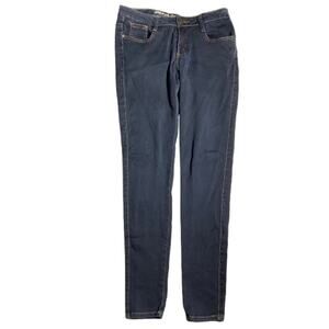 Machine Skinny Jeans Dark Denim Blue Kids Size 11 — Stretch, Casual, Everyday